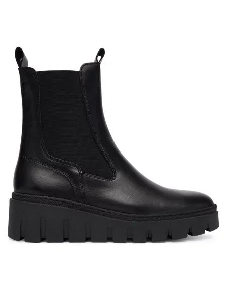 Kotníková obuv s elastickým prvkem Tamaris černé