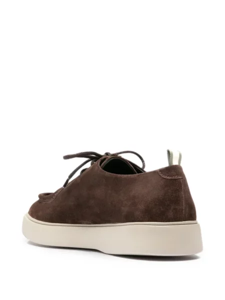 Pantofi derby Officine Creative din piele de căprioară maro