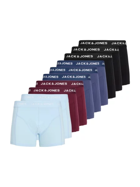 JACK & JONES Boxeri JACJota safir / albastru deschis / roșu merlot negru