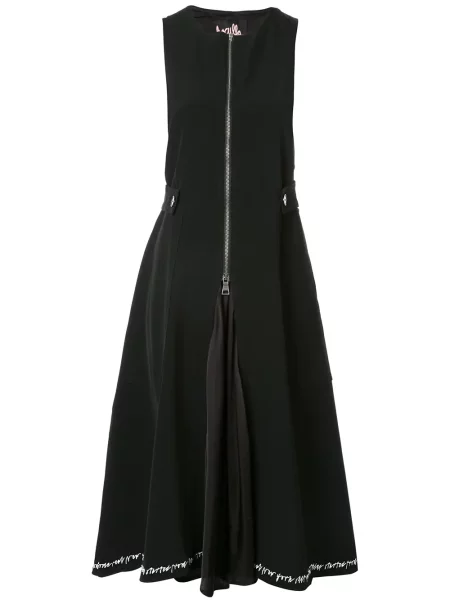 Sukienka midi Haculla do kolan w kształcie litery A garniturowa czarna