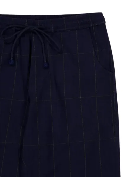 Pantaloni Baziszt în carouri albastru