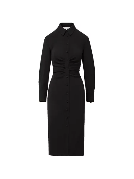 Rochie tip cămașă Veronica Beard de costum negru