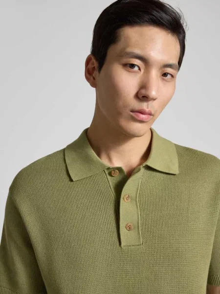 Koszulka polo o kroju relaxed fit z czystej bawełny model DANE' Selected Homme