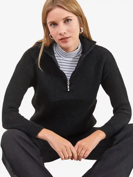 Bianco Lucci Pulover Pullover' črna