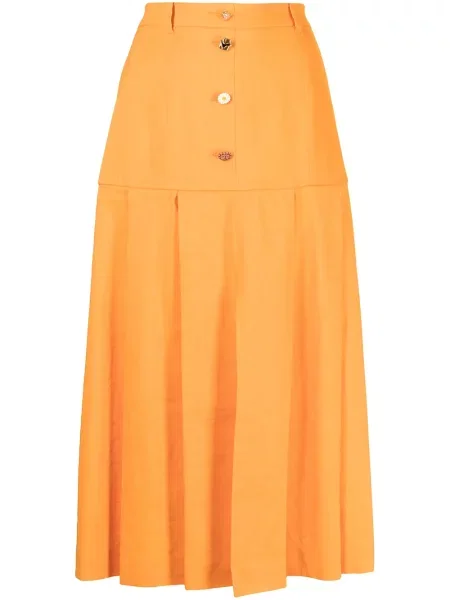 Spódnica midi Rejina Pyo do kolan pomarańczowa