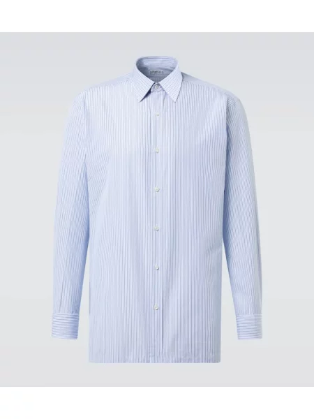 Poplínová košile Charvet modrá