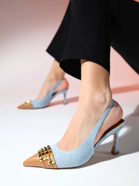 Blugi cu picior larg Luvishoes cu vârf ascuţit gri