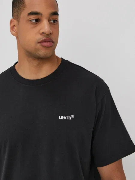 T-shirt z wyhaftowanym logo Levi's czarna