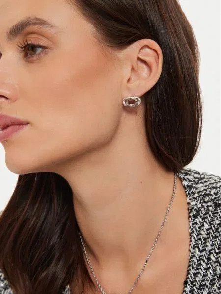 Обеци Guess сребристо