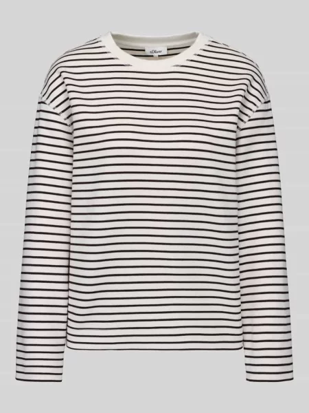 Bluza o kroju relaxed fit z mieszanki S.oliver Red Label biała