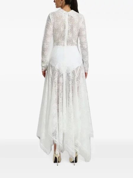 Rochie maxi Miau By Clara Rotescu asimetrică alb