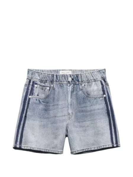Pantaloni scurți Rag & Bone cu dungi albastru