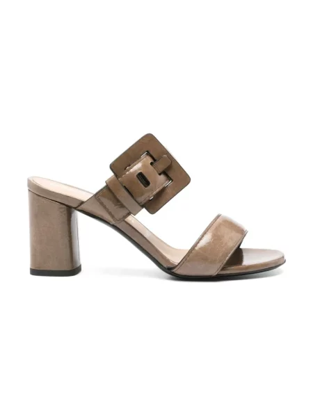 Klapki Barbara Bui skórzane brązowe