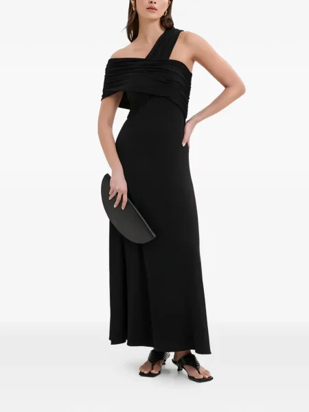 Rochie midi Marcella până la genunchi de costum negru