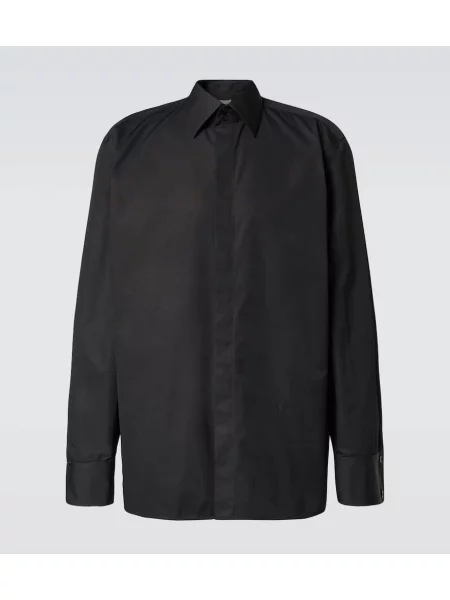Cămașă Saint Laurent din poplin negru