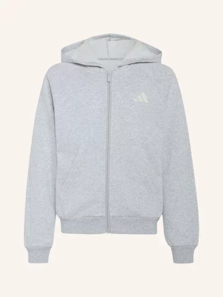 Adidas Mikina Seasonals Collegiate Typography Full světle šedá / velbloudí bílá
