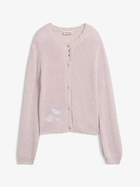 Sweter z grubej dzianiny z mieszanki bawełny fioletowy