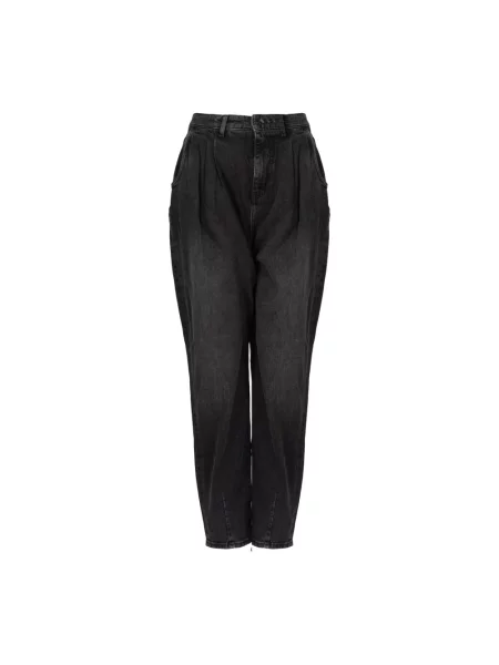 Jeansy Guess z wysoką talią czarne