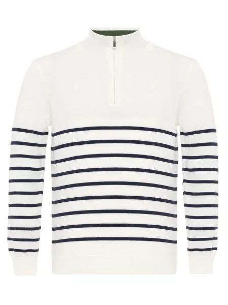 Felix Hardy Pulover ecru/prljavo / crna bijela