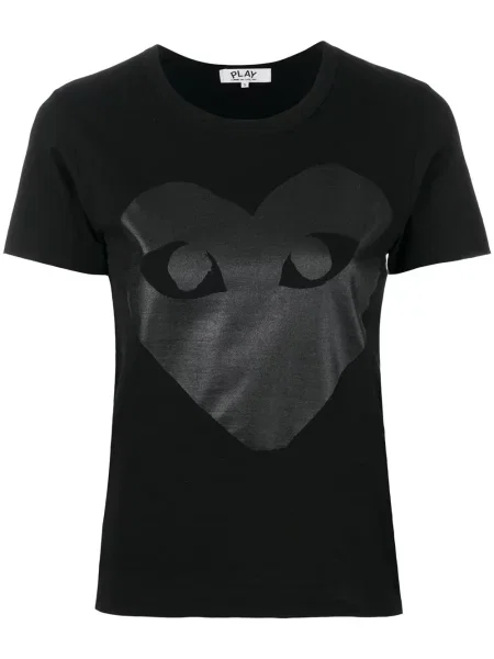 Tricou Comme Des Garcons Play cu imagine negru