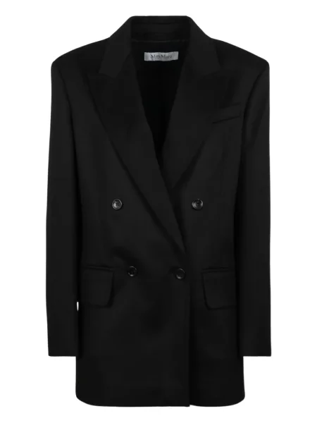 Geacă Max Mara cu două rânduri de nasturi negru