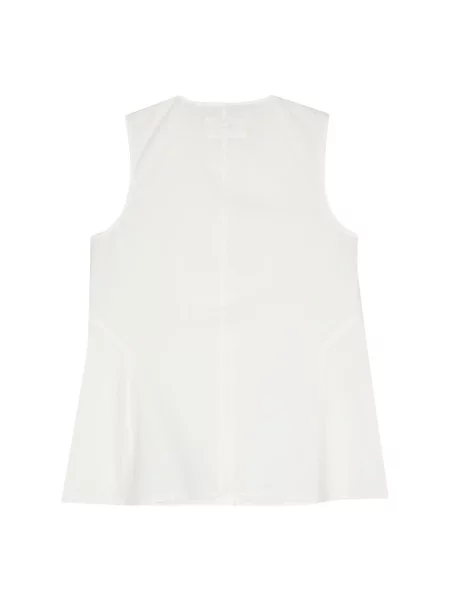 Top Maison Kitsune bez rękawów biały
