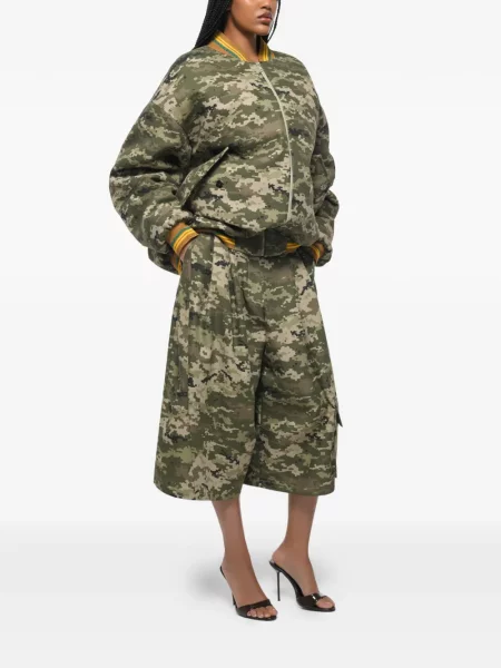 Szorty Anouki z nadrukiem w kamuflażu zielone