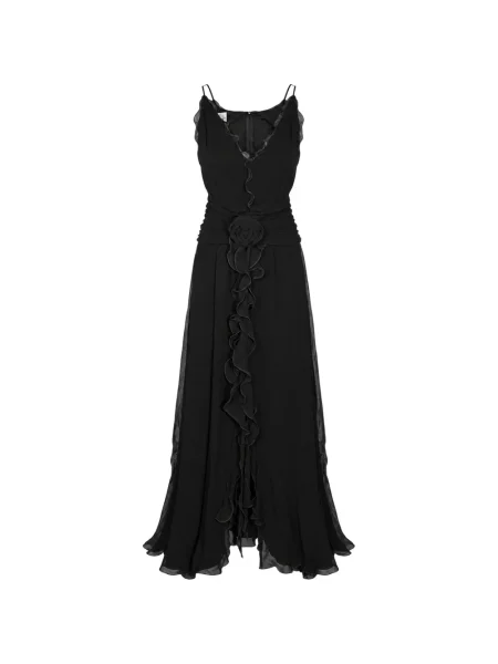 Rochie maxi Blumarine cu volane negru