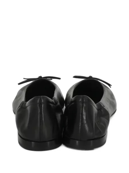 Balerini Pomme D´or cu funde din piele negru