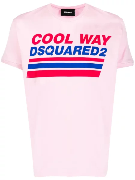 Tricou Dsquared2 cu imagine roz