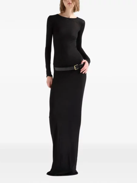 Lung rochie maxi 7 For All Mankind negru