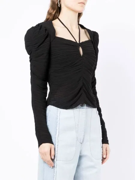 Top Frame wiązany czarny