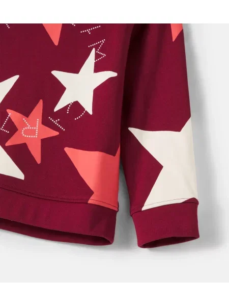 Gyerek fleece melegítő felső Stella Mccartney piros