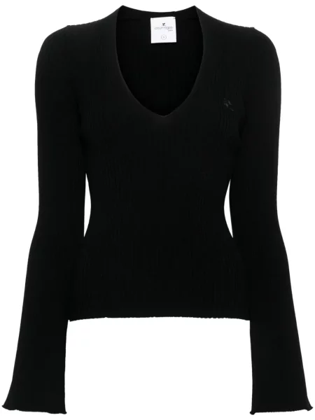 Briaunotas megztinis Courreges juoda