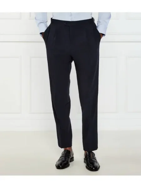 Oscar Jacobson Pantaloni Seersucker cu adaos de lână