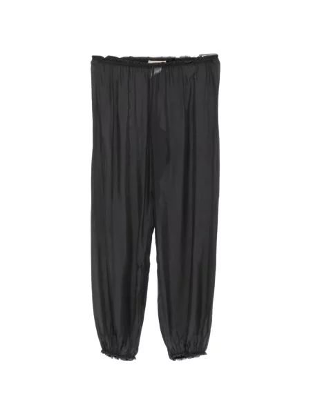 Μάλλινο παντελόνι Paloma Wool με βολάν μαύρο