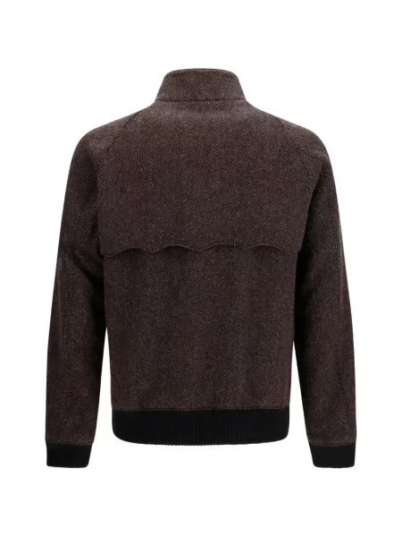 Geacă bomber Baracuta cu model herringbone maro