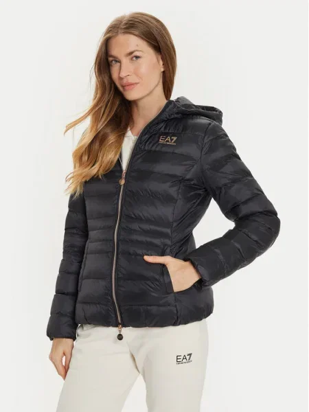 Női Emporio Armani Train Core Plus Eco Down Medium párnázott kabát fekete. Méret: XS fekete