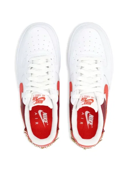 Decupat pantaloni scurți Nike Cortez cu cataramă din poplin alb