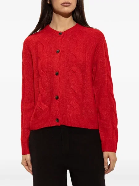 Cardigan Lisa Yang tricotate roșu