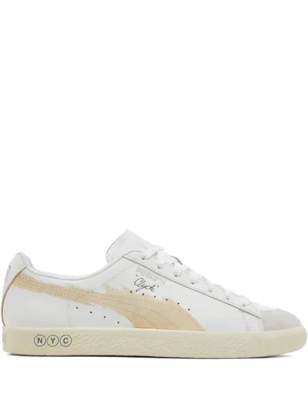Sneakerși Puma Clyde cu pene alb