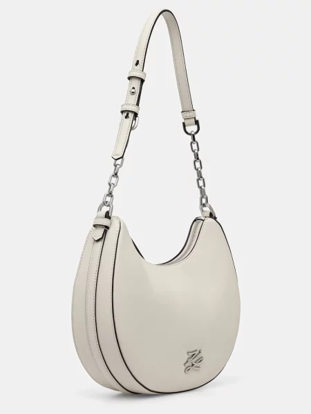 Кожаная сумка Karl Lagerfeld белая