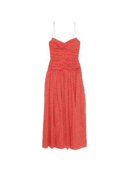 Rochie midi Matteau cu buline roșu