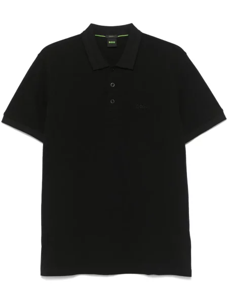 Polo Boss cu broderie negru