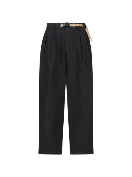 Pantaloni White Sand plisate alb