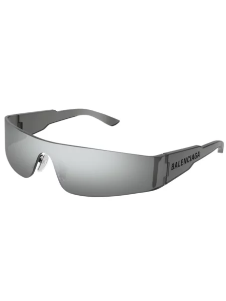 Lniane okulary przeciwsłoneczne Balenciaga Shield szare