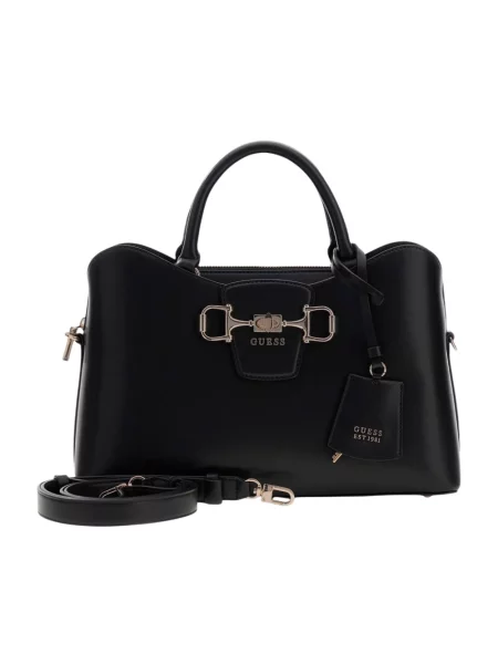 Guess torebka tote z imitacji skóry JANIE czarna