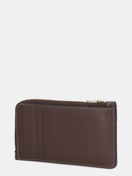 Usnjen etui za kartice Coach črna