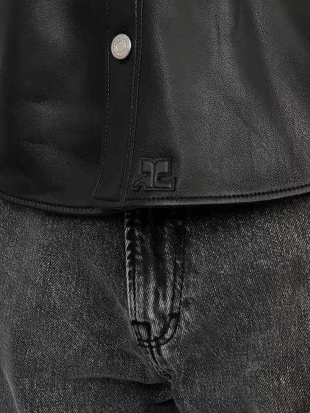 Cămașă Courreges din piele negru