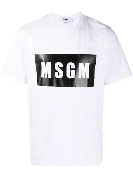 Tricou Msgm cu imagine alb